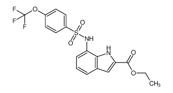 ethyl 7-((4-(trifluoromethoxy)phenyl)sulfonamido)-1H-indole-2-carboxylate_397245-42-0