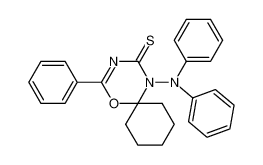 5-diphenylamino-2-phenyl-1-oxa-3,5-diaza-spiro[5.5]undec-2-ene-4-thione_39726-92-6