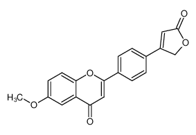 6-methoxy-2-[4-(5-oxo-2,5-dihydro-furan-3-yl)-phenyl]-chromen-4-one_39727-27-0