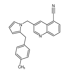 3-((2-(4-methylbenzyl)-1H-pyrrol-1-yl)methyl)quinoline-5-carbonitrile_397322-55-3