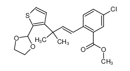 methyl 5-chloro-2-{(1E)-3-[2-(1,3-dioxolan-2-yl)thien-3-yl]-3-methylbut-1-enyl}benzoate_397329-21-4