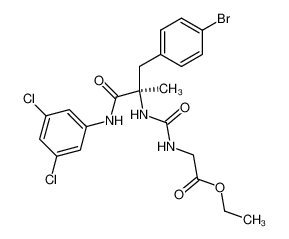 (R){3-[2-(4-Bromophenyl)-1-(3,5-dichlorophenylcarbamoyl)-1-methyl-ethyl]-ureido}-acetic acid ethyl ester_397329-86-1