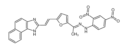 1-{5-[2-(1(3)H-naphtho[1,2-d]imidazol-2-yl)-vinyl]-furan-2-yl}-ethanone (2,4-dinitro-phenyl)-hydrazone_39745-76-1