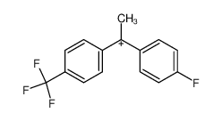 1-(4-fluorophenyl)-1-(4-(trifluoromethyl)phenyl)ethan-1-ylium_39769-52-3