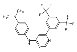 N1-[6-[3,5-bis(trifluoromethyl)phenyl]-4-pyrimidinyl]-N4,N4-dimethyl-1,4-benzenediamine_397851-08-0