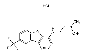 N,N-Dimethyl-N'-(8-trifluoromethyl-benzo[4,5]thieno[3,2-d]pyrimidin-4-yl)-ethane-1,2-diamine; hydrochloride_39786-79-3