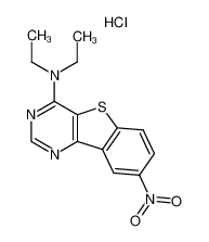 Diethyl-(8-nitro-benzo[4,5]thieno[3,2-d]pyrimidin-4-yl)-amine; hydrochloride_39786-85-1