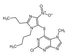 6-((1-butyl-4-nitro-2-propyl-1H-imidazol-5-yl)thio)-2-chloro-7-methyl-7H-purine_397885-78-8