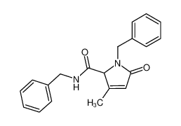 1-benzyl-3-methyl-5-oxo-2,5-dihydro-pyrrole-2-carboxylic acid benzylamide_39796-46-8