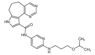 3,4,5,6-Tetrahydro-3,8,10-triaza-benzo[e]azulene-1-carboxylic acid [6-(3-isopropoxy-propylamino)-pyridin-3-yl]-amide_398123-11-0