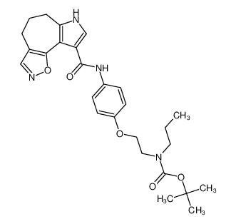 tert-butyl propyl(2-(4-(4,5,6,7-tetrahydropyrrolo[3',2':3,4]cyclohepta[1,2-d]isoxazole-9-carboxamido)phenoxy)ethyl)carbamate_398124-01-1