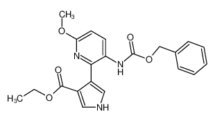 4-(benzyloxycarbonylamino-6-methoxy-pyridin-2-yl)-1H-pyrrole-3-carboxylic acid ethyl ester_398125-09-2