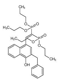 tetrapropyl (2-(3-benzyl-4-hydroxynaphthalen-1-yl)ethene-1,1-diyl)bis(phosphonate)_398129-00-5