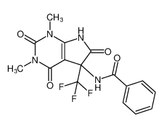 N-(1,3-dimethyl-2,4,6-trioxo-5-(trifluoromethyl)-2,3,4,5,6,7-hexahydro-1H-pyrrolo[2,3-d]pyrimidin-5-yl)benzamide_398145-35-2