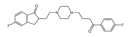 5-fluoro-2-(2-(4-(4-(4-fluorophenyl)-4-oxobutyl)piperazin-1-yl)ethyl)-2,3-dihydro-1H-inden-1-one_398146-05-9