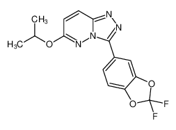 3-(2,2-difluorobenzo[d][1,3]dioxol-5-yl)-6-isopropoxy-[1,2,4]triazolo[4,3-b]pyridazine_398155-77-6