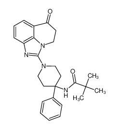 N-(1-(6-oxo-5,6-dihydro-4H-imidazo[4,5,1-ij]quinolin-2-yl)-4-phenylpiperidin-4-yl)pivalamide_398457-68-6