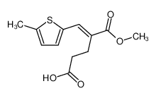 2-[1-(5-Methyl-thiophen-2-yl)-meth-(E)-ylidene]-pentanedioic acid 1-methyl ester_39846-02-1