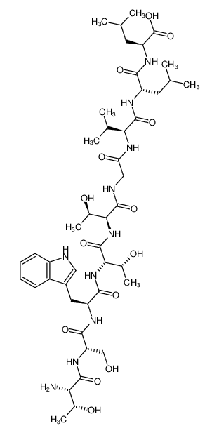 L-Leucine,L-threonyl-L-seryl-L-tryptophyl-L-threonyl-L-threonylglycyl-L-valyl-L-leucyl-_398468-26-3