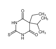 5-ethyl-5-propan-2-yl-2-sulfanylidene-1,3-diazinane-4,6-dione_39847-06-8
