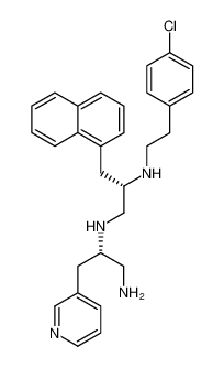 (S)-N1-((S)-1-amino-3-(pyridin-3-yl)propan-2-yl)-N2-(4-chlorophenethyl)-3-(naphthalen-1-yl)propane-1,2-diamine_398484-49-6