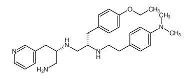 (S)-N1-((S)-1-amino-3-(pyridin-3-yl)propan-2-yl)-N2-(4-(dimethylamino)phenethyl)-3-(4-ethoxyphenyl)propane-1,2-diamine_398485-14-8