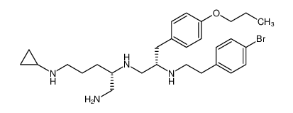 (S)-N2-((S)-2-((4-bromophenethyl)amino)-3-(4-propoxyphenyl)propyl)-N5-cyclopropylpentane-1,2,5-triamine_398486-43-6