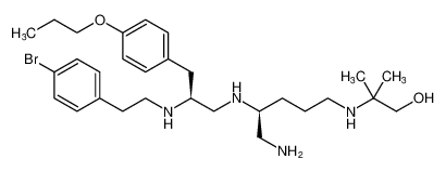 2-(((S)-5-amino-4-(((S)-2-((4-bromophenethyl)amino)-3-(4-propoxyphenyl)propyl)amino)pentyl)amino)-2-methylpropan-1-ol_398486-48-1