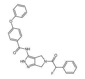 N-{5-(2-fluoro-2-phenylacetyl)-4,6-dihydropyrrolo[3,4-c]pyrazol-3-yl}-4-phenoxybenzamide_398493-73-7