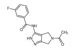 N-{5-acetyl-4,6-dihydropyrrolo[3,4-c]pyrazol-3-yl}-3-fluorobenzamide_398496-09-8
