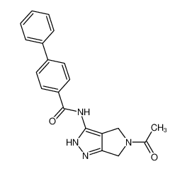 N-{5-acetyl-4,6-dihydropyrrolo[3,4-c]pyrazol-3-yl}-4-phenylbenzamide_398496-51-0