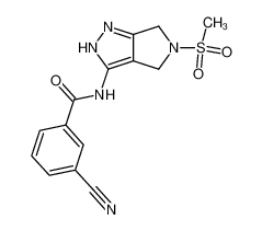 N-{5-methansulfonyl-4,6-dihydropyrrolo[3,4-c]pyrazol-3-yl}-3-cyanobenzamide_398498-10-7