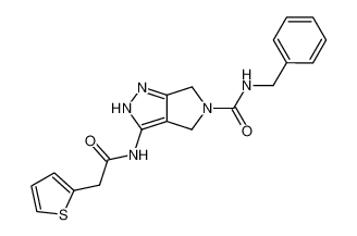 N-{5-benzylaminocarbonyl-4,6-dihydropyrrolo[3,4-c]pyrazol-3-yl}-thiophene-2-acetamide_398501-32-1