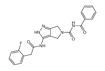 N-{5-benzoylaminocarbonyl-4,6-dihydropyrrolo[3,4-c]pyrazol-3-yl}-2-fluorophenylacetamide_398502-98-2