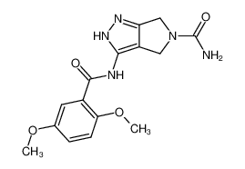 N-{5-aminocarbonyl-4,6-dihydropyrrolo[3,4-c]pyrazol-3-yl}-2,5-dimethoxybenzamide_398504-36-4