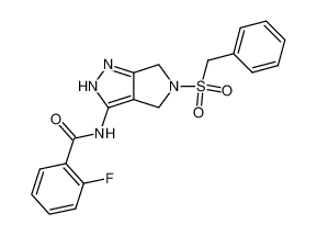 N-{5-benzylsulfonyl-4,6-dihydropyrrolo[3,4-c]pyrazol-3-yl}-2-fluorobenzamide_398506-52-0