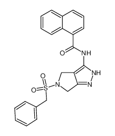 N-{5-benzylsulfonyl-4,6-dihydropyrrolo[3,4-c]pyrazol-3-yl}-1-naphthoic amide_398506-83-7