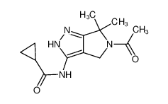 N-{5-acetyl-6,6-dimethyl-4,6-dihydropyrrolo[3,4-c]pyrazol-3-yl}cyclopropanecarboxamide_398507-24-9