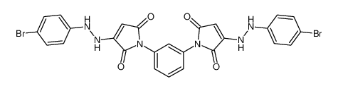1H-Pyrrole-2,5-dione,1,1'-(1,3-phenylene)bis[3-[2-(4-bromophenyl)hydrazino]-_398509-11-0