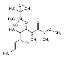 (2R,3S,4S,5R,E)-3-((tert-butyldimethylsilyl)oxy)-5-hydroxy-N-methoxy-N,2,4-trimethyloct-6-enamide_398518-92-8