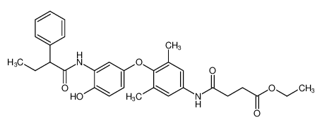 ethyl 4-((4-(4-hydroxy-3-(2-phenylbutanamido)phenoxy)-3,5-dimethylphenyl)amino)-4-oxobutanoate_398524-22-6