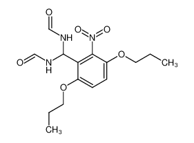 2,5-Dipropoxy-6-nitrobenzylidendiformamid_39869-14-2