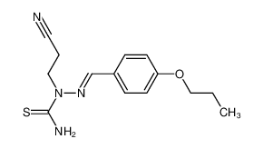 1-(2-cyanoethyl)-2-(4-propoxybenzylidene)hydrazine-1-carbothioamide_39876-66-9