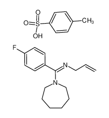 Allyl-[1-azepan-1-yl-1-(4-fluoro-phenyl)-meth-(Z)-ylidene]-amine; compound with toluene-4-sulfonic acid_39888-07-8