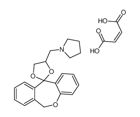 (E)-but-2-enedioic acid,1-(spiro[1,3-dioxolane-2,11'-6H-benzo[c][1]benzoxepine]-4-ylmethyl)pyrrolidine_39890-17-0