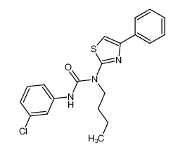 N-3-chlor-phenyl-N'-butyl-N'-(2-(4-phenyl)-thiazolyl)-harnstoff_39893-93-1