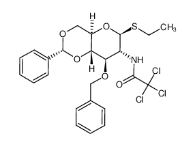 ethyl 3-O-benzyl-4,6-O-benzylidene-2-deoxy-2-N-trichloroacetamido-1-thio-β-D-glucopyranoside_399035-89-3