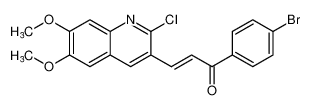 (E)-1-(4-bromophenyl)-3-(2-chloro-6,7-dimethoxyquinolin-3-yl)prop-2-en-1-one_399040-44-9