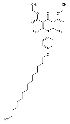 2,6-dimethyl-3,5-dicarboethoxy-N-(4'-pentadecyloxyphenyl)4-pyridone_39905-36-7