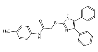 2-(4,5-diphenyl-1H-imidazol-2-ylsulfanyl)-N-p-tolyl-acetamide_39908-43-5